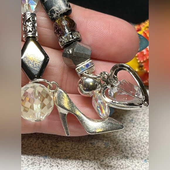 Cinderella stiletto heel charm purse bling or keychain -stunner - Picture 9 of 12